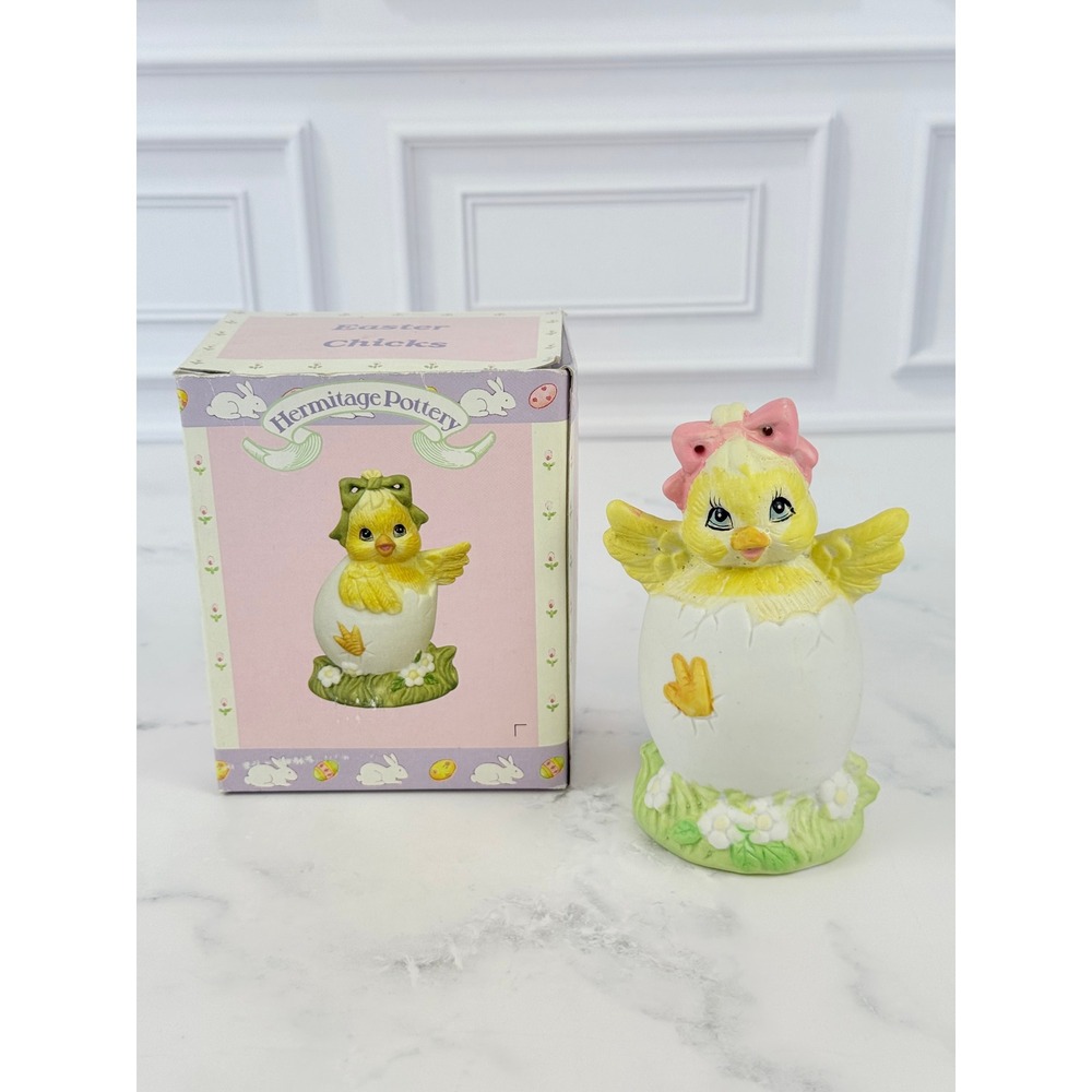 NIB VTG 1994 Hermitage Pottery Standing Baby Chick Figurine 4" Tall
